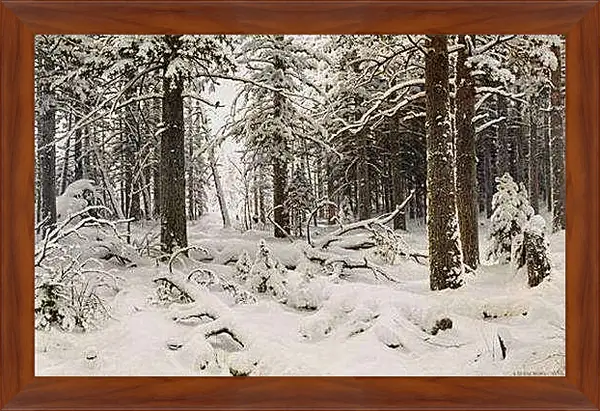 Картина в раме - Зима. Иван Шишкин