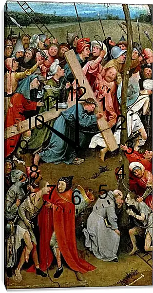 Часы картина - Путь на Голгофу. Иероним Босх