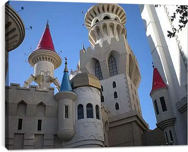 Постер на подрамнике - Hotel Excalibur in Las Vegas - Отель Экскалибур в Лас Вегасе