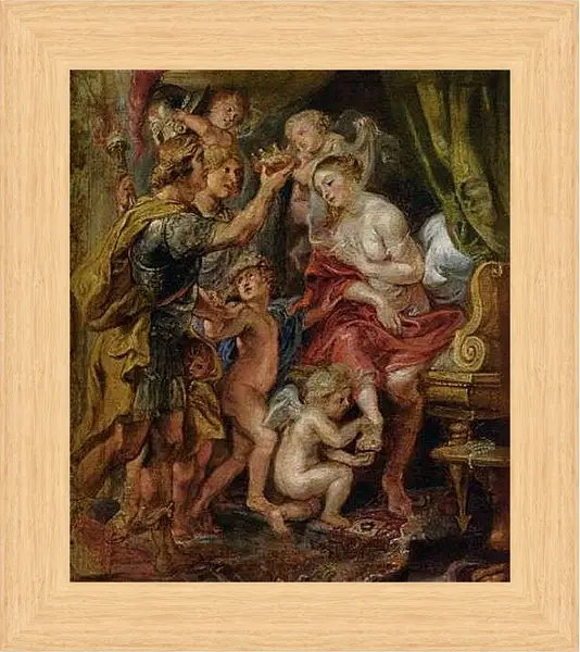 Картина в раме - Alexander and Roxana. Питер Пауль Рубенс