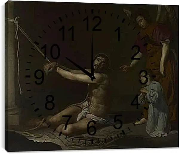 Часы картина - Christ After the Flagellation. Диего Веласкес