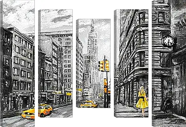 Модульная картина - Двое в Нью-Йорке
