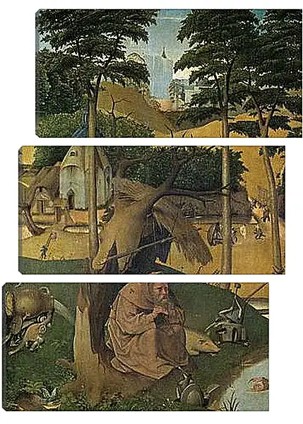 Модульная картина - Tentation de Saint Antoine. Иероним Босх