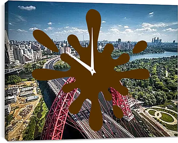 Часы картина - Живописный мост с верху