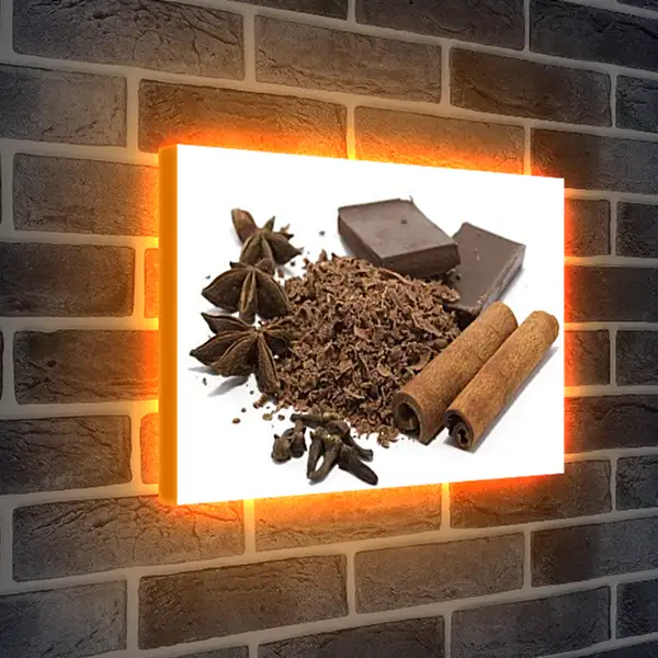 Лайтбокс световая панель - Шоколад и специи. Шоколадные ноты.