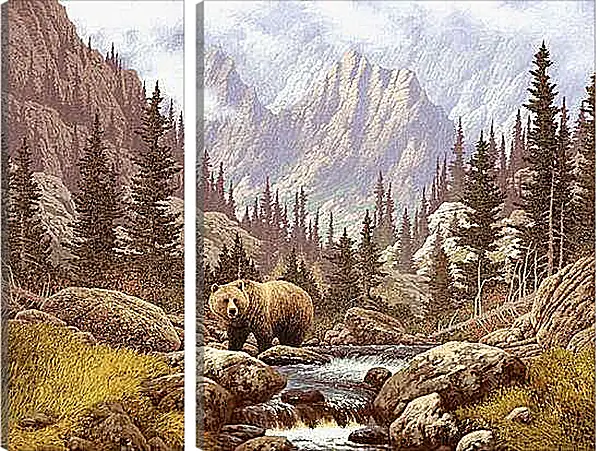 Модульная картина - Медведь