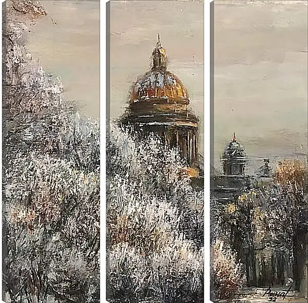 Модульная картина - Исаакиевский собор зимой
