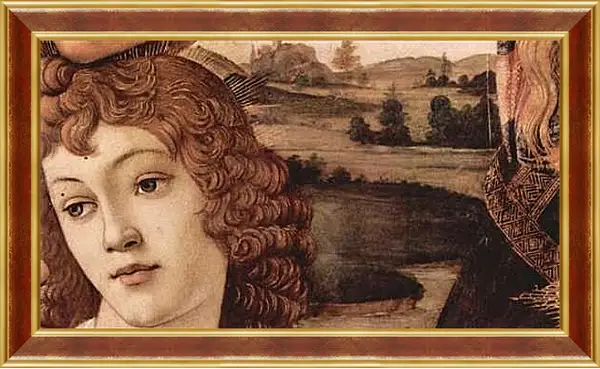 Картина в раме - Maria with Christ child and five angels (detail) Сандро Боттичелли