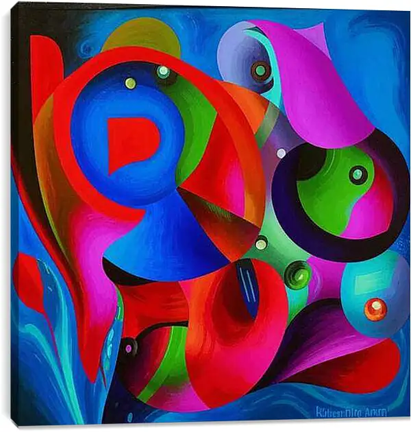 Постер на подрамнике - Абстракция Симфония