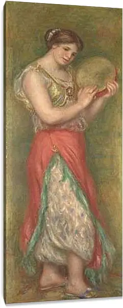 Постер на подрамнике - Dancing Girl with Tambourine. Пьер Огюст Ренуар