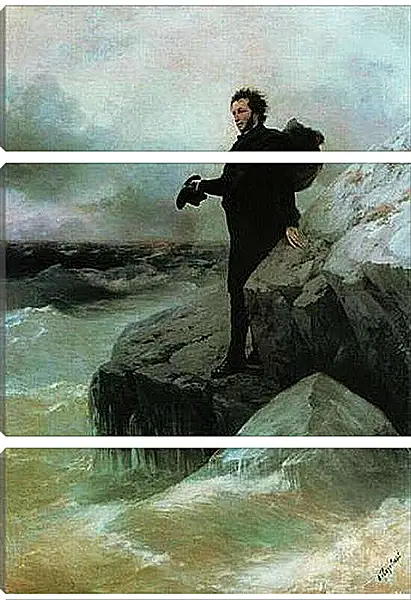 Модульная картина - Прощание Пушкина с морем. Иван Айвазовский