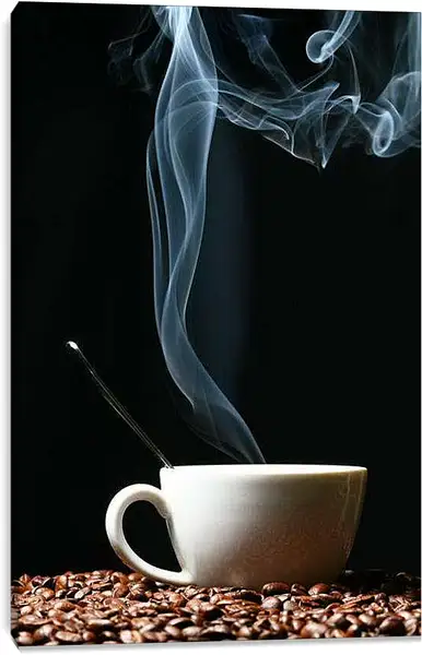 Постер на подрамнике - Кофейное дыхание. Утреннее тепло.