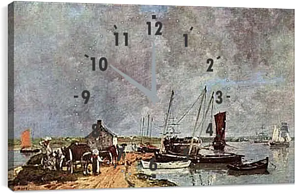 Часы картина - Seehafen. Эжен Буден