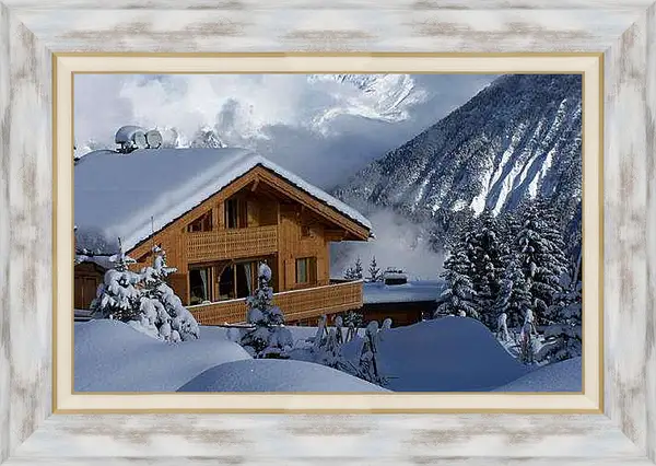 Картина в раме - Зима