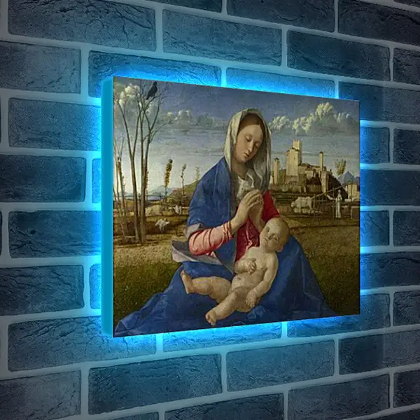 Лайтбокс световая панель - Madonna of the Meadow. Джованни Беллини