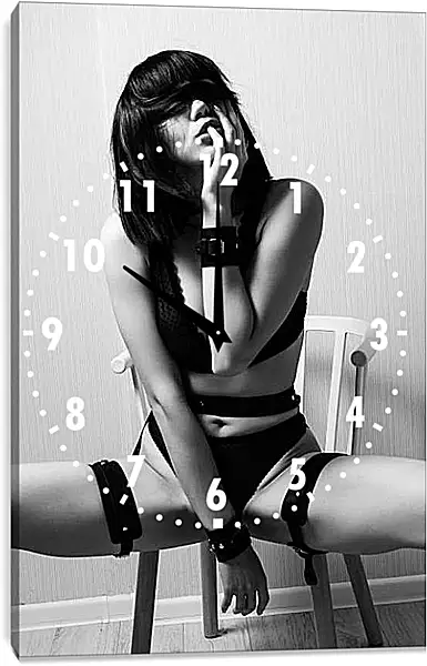 Часы картина - Девушка в нижнем белье