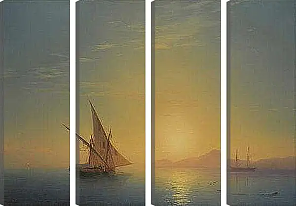 Модульная картина - Закат над Искьей. Иван Айвазовский