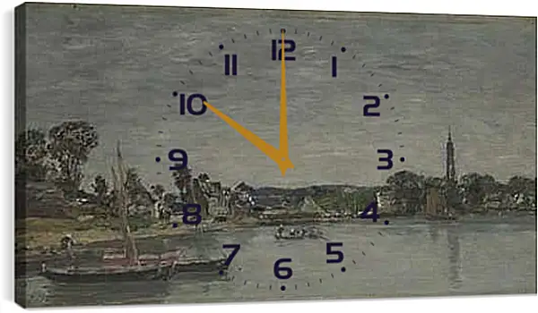 Часы картина - Hopital-Camfrout, Brittany. Эжен Буден