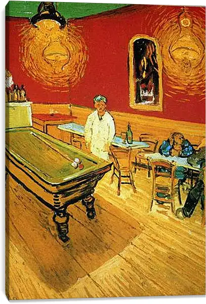 Постер на подрамнике - Ночное кафе. Винсент Ван Гог