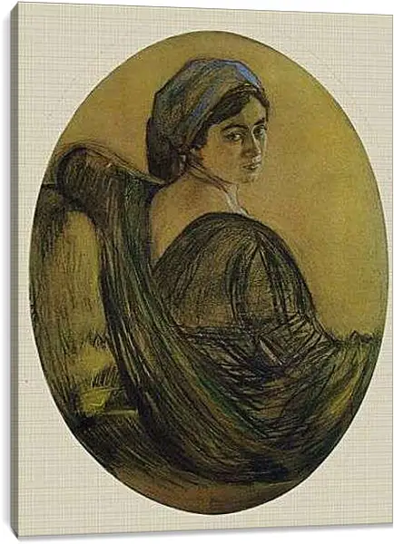 Постер на подрамнике - Портрет . Валентин Александрович Серов