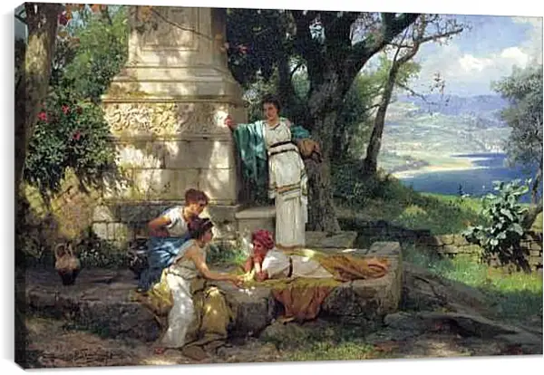 Постер на подрамнике - Игра в кости. Семирадский Генрих