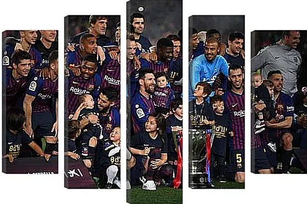 Модульная картина - Победа в Чемпионате Испании. ФК Барселона. FC Barcelona