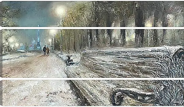 Модульная картина - Романтическая прогулка сквозь года