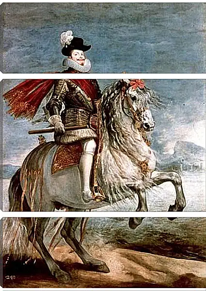 Модульная картина - Felipe III caballo. Диего Веласкес