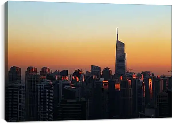 Постер на подрамнике - Город без подсветки. Дубай