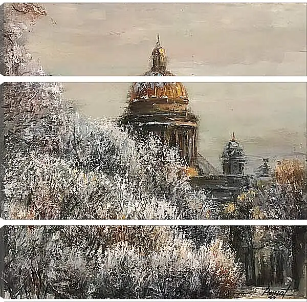 Модульная картина - Исаакиевский собор зимой