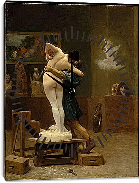 Часы картина - Pygmalion and Galatea - Пигмалион и Галатея. Жан-Леон Жером