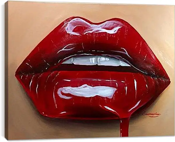 Постер на подрамнике - Губы в сиропе