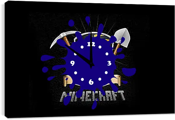 Часы картина - Minecraft