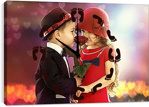 Часы картина - Цветок