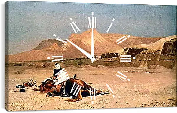 Часы картина - Rider and His Steed In The Desert. Жан-Леон Жером