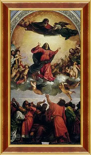 Картина в раме - Успение Богородицы. Тициан Вечеллио