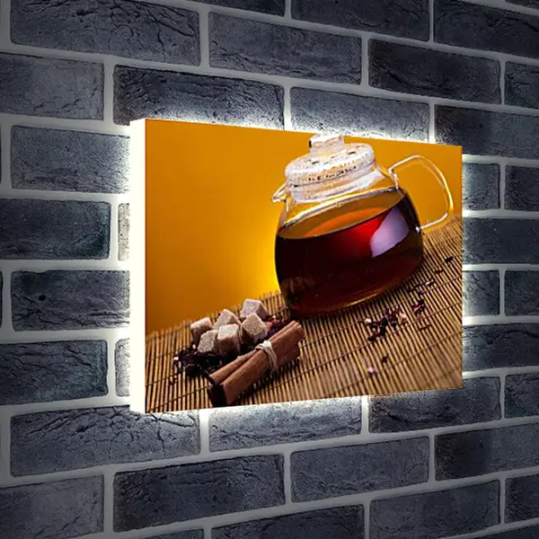 Лайтбокс световая панель - Чай с корицей. Чайная Гармония.
