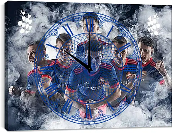 Часы картина - Молодёжка. ФК ЦСКА Москва. FC CSKA Moscow