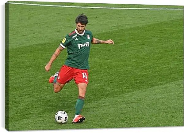 Постер на подрамнике - Ведран Чорлука. ФК Локомотив Москва. FC Lokomotiv Moscow