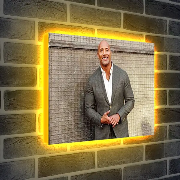 Лайтбокс световая панель - Dwayne Douglas Johnson. Дуэйн Джонсон (Скала)