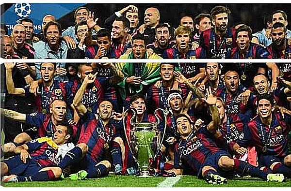 Модульная картина - Победа в Лиге Чемпионов 2015. ФК Барселона. FC Barcelona