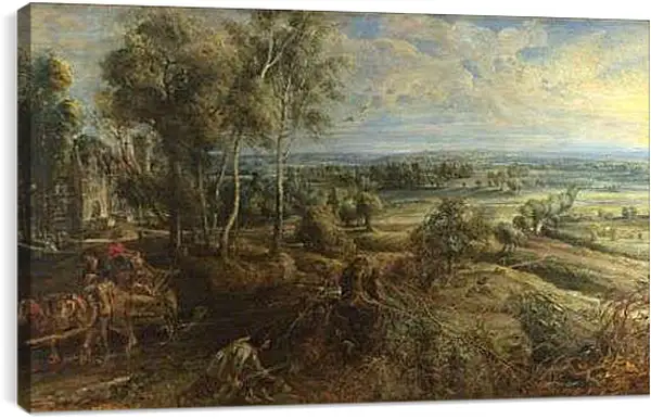 Постер на подрамнике - A View of Het Steen in the Early Morning. Питер Пауль Рубенс