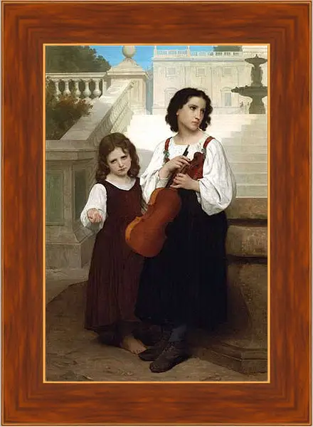 Картина в раме - Loin du Pays. Далеко от дома. Адольф Вильям Бугро