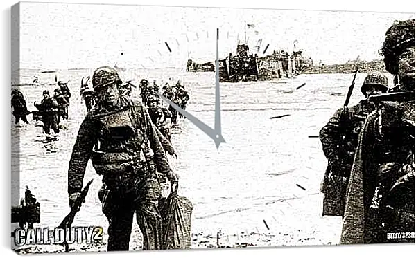 Часы картина - Call Of Duty 2