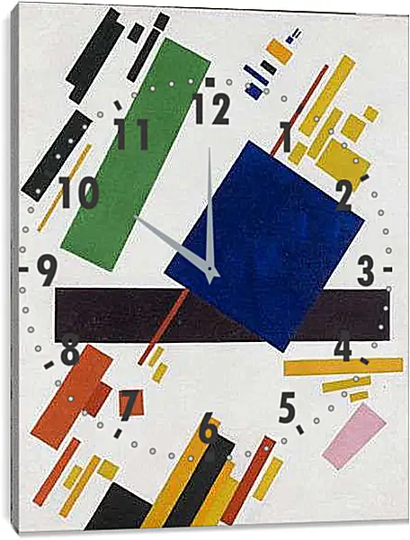 Часы картина - Супрематическая композиция. Suprematist Composition. Малевич Казимир