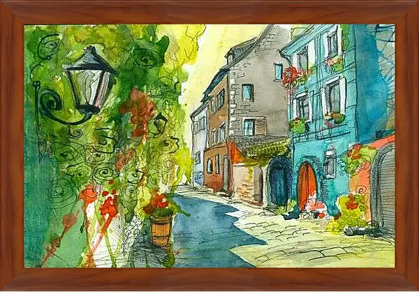 Картина в раме - Фонарь