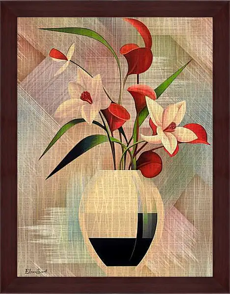 Картина в раме - Flowers 50