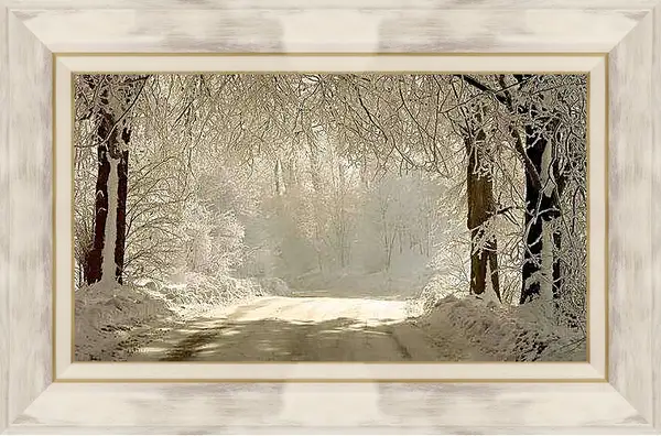 Картина в раме - Зима