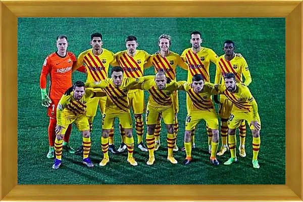 Картина в раме - Фото перед матчем ФК Барселона. FC Barcelona