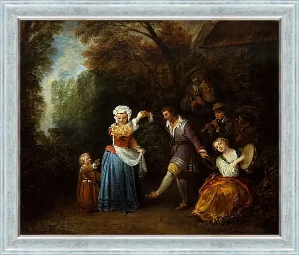 Картина в раме - The Country Dance. Жан Антуан Ватто